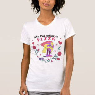 Mon Valentin est T-shirt Invitation Pizza