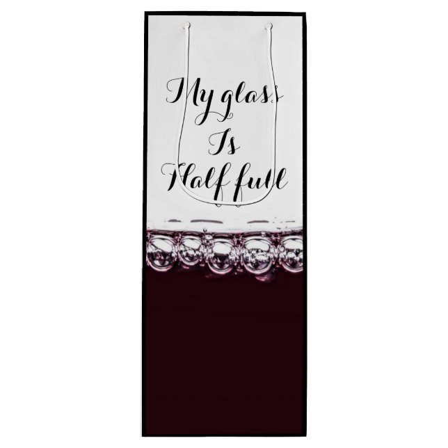 Mon verre demi vin rouge élégant sac de vin (Devant)