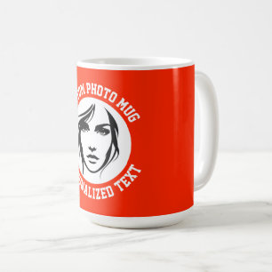 Mon visage sur un grand mug personnalisé ROUGE BRI
