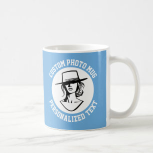 Mon visage sur un mug personnalisé BLEU POUDRE