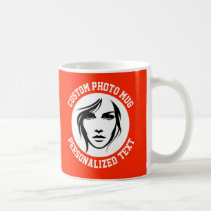 Mon visage sur un mug personnalisé BRIGHT RED FF26