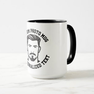 Mon visage sur une grande tasse personnalisée Comb