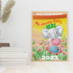 Mon voyage commence ici avec un poster pour la cha
