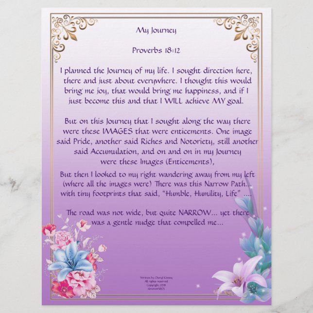 Mon voyage Papier personnalisé (Devant)