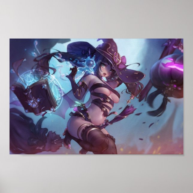 Mona als Hexe Genshin Impact Poster (Vorne)