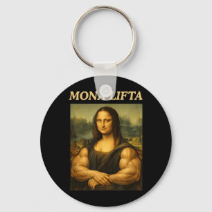 Mona Lifta Lustige Mona Lisa Krafttraining Gen Z Schlüsselanhänger