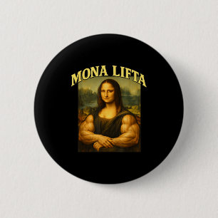 Mona lifta lustige Mona Lisa Krafttraining Workout Button
