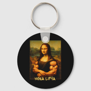 Mona Lifta Muscle Mona Lisa Bodybuilder Gym und Ar Schlüsselanhänger