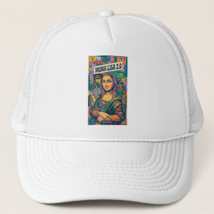 Mona Lisa 2.0 Moderner Pop-Art-Influencer-Poster - Truckerkappe