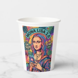 Mona Lisa 2.0 Pop Art – Moderner viraler Ikone mit Pappbecher