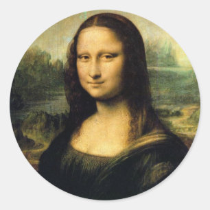 Mona Lisa - Abendessen-Teller für Verkauf Runder Aufkleber