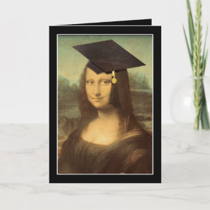 Mona Lisa Abschluss Grad Cap Karte