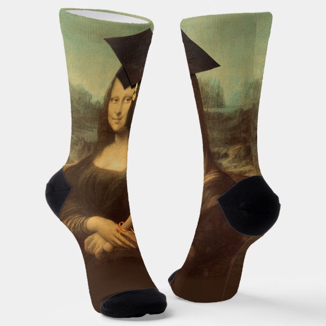 Mona Lisa Abschluss Grad Cap Socken (Gewinkelt)