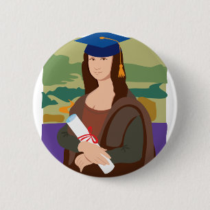 Mona Lisa Absolvent Button