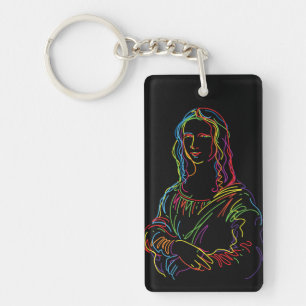 Mona Lisa Abstrakt Schlüsselanhänger