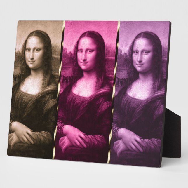 Mona Lisa Animal Print Lila Pink Chocolate Fotoplatte (Seite)