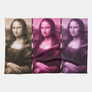 Mona Lisa Animal Print Lila Pink Chocolate Küchentuch