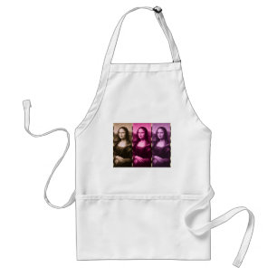 Mona Lisa Animal Print Lila Pink Chocolate Schürze