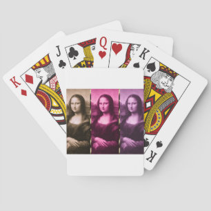 Mona Lisa Animal Print Lila Pink Chocolate Spielkarten