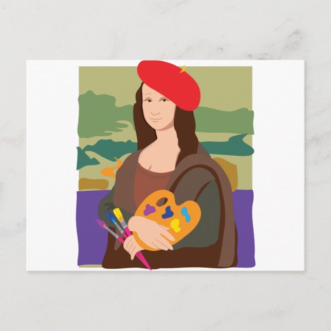 Mona Lisa Artist Postkarte (Vorderseite)