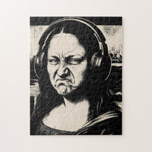 Mona Lisa Bass Gesicht Lustige Musikliebhaber DJs