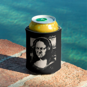 Mona Lisa Bass Gesicht Lustige Musikliebhaber DJs Dosenkühler