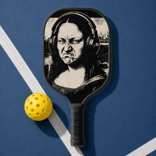 Mona Lisa Bass Gesicht Lustige Musikliebhaber DJs Pickleball Schläger