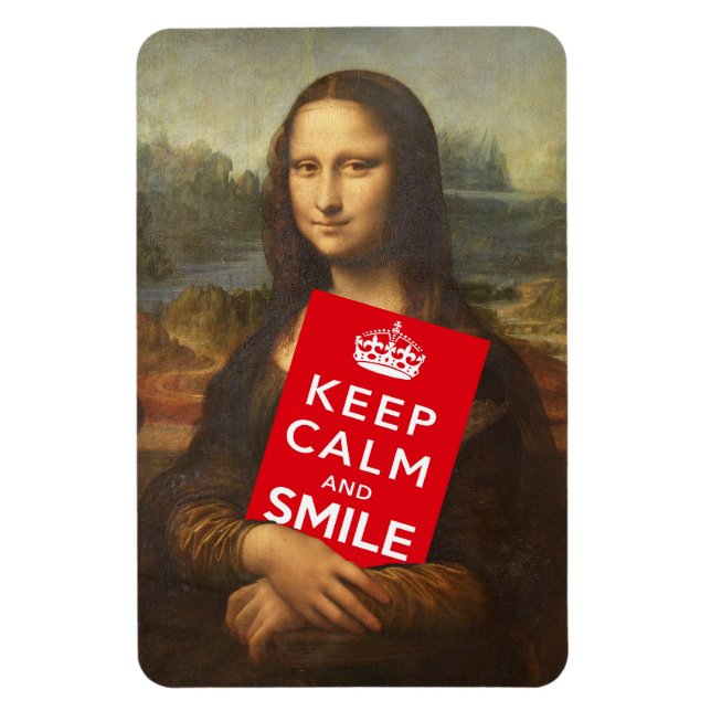 Mona Lisa Behielt Ruhe und Lächeln Magnet (Vertikal)