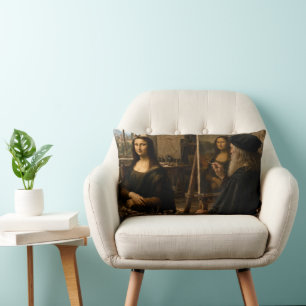 Mona Lisa besucht Leonardo Da Vincis Studio Lendenkissen