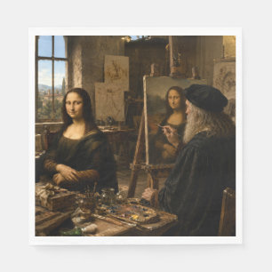 Mona Lisa besucht Leonardo Da Vincis Studio Nr. 2 Serviette