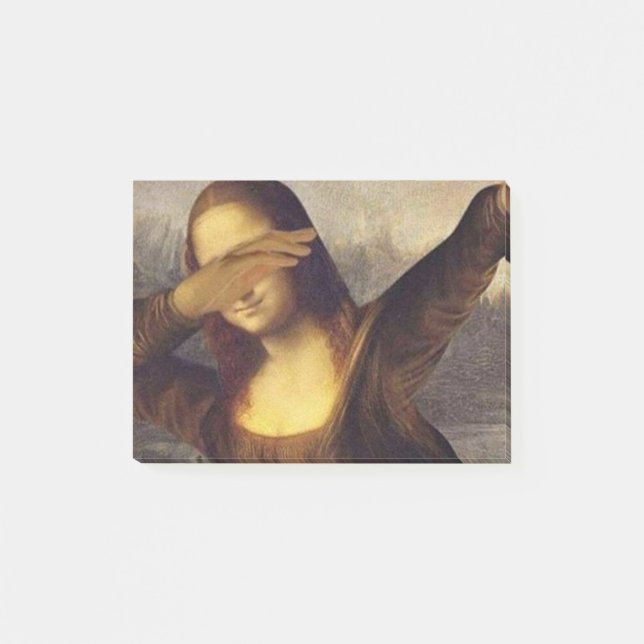 Mona Lisa Betupfen Post-it Klebezettel (Vorderseite)