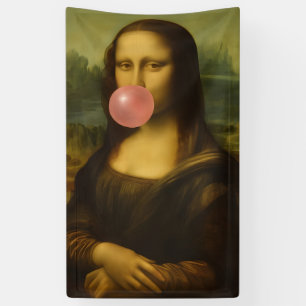 Mona Lisa Blase Pink Bubble Gum Banner