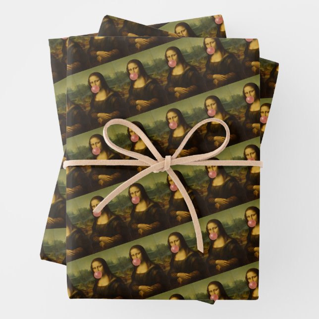 Mona Lisa Blase Pink Bubble Gum Geschenkpapier Set (Beispiel)