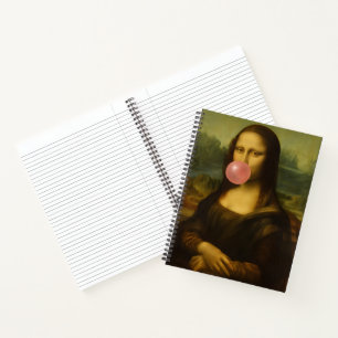 Mona Lisa Blase Pink Bubble Gum Notizbuch
