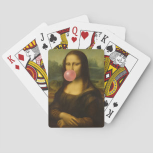 Mona Lisa Blase Pink Bubble Gum Spielkarten
