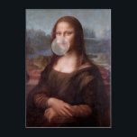 Mona Lisa bläst graues Kaugummi Acryl Wandkunst<br><div class="desc">Mona Lisa bläst graues Kaugummi</div>