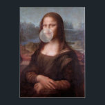 Mona Lisa bläst graues Kaugummi Acryl Wandkunst<br><div class="desc">Mona Lisa bläst graues Kaugummi</div>