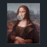 Mona Lisa bläst graues Kaugummi Acryl Wandkunst<br><div class="desc">Mona Lisa bläst graues Kaugummi</div>