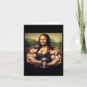 Mona Lisa Bodybuilding Funny Gift 5 Karte