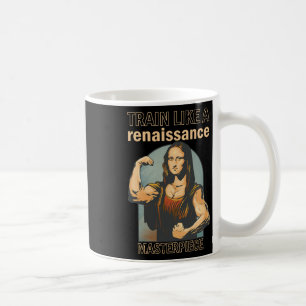 Mona Lisa Bodybuilding Muscle Gym Weightlift Wo Kaffeetasse