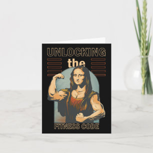 Mona Lisa Bodybuilding Muscle Gym Weightlift Wo Karte