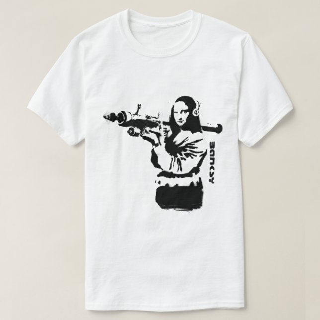 Mona Lisa Bristol Banksy lustig Long Sleeve T-Shirt (Design vorne)