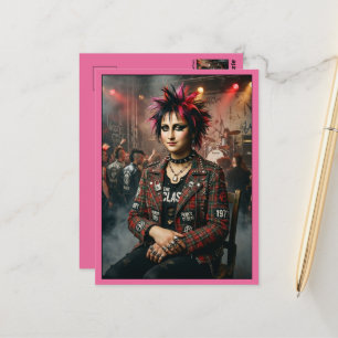 Mona Lisa Britischer Punk Rock Postkarte