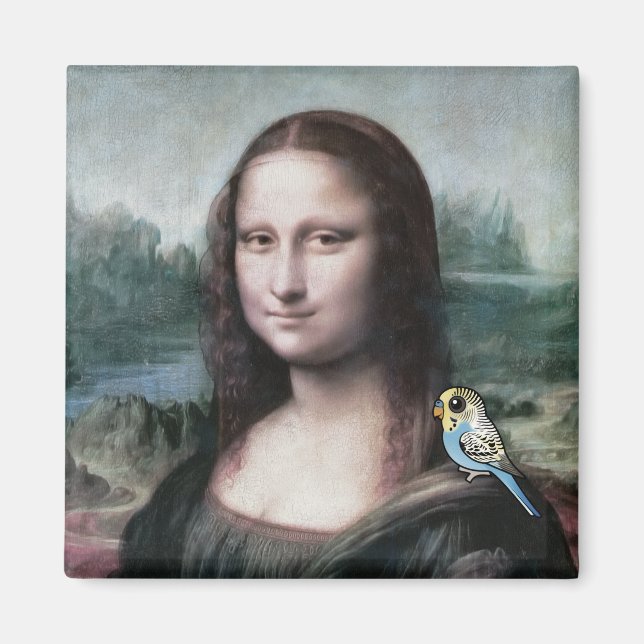 Mona Lisa & Budgies Magnet (Vorne)