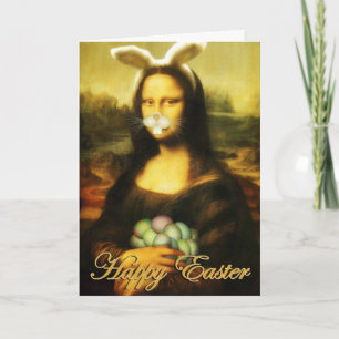 Mona Lisa Bunny Oars Ostera Feiertagskarte