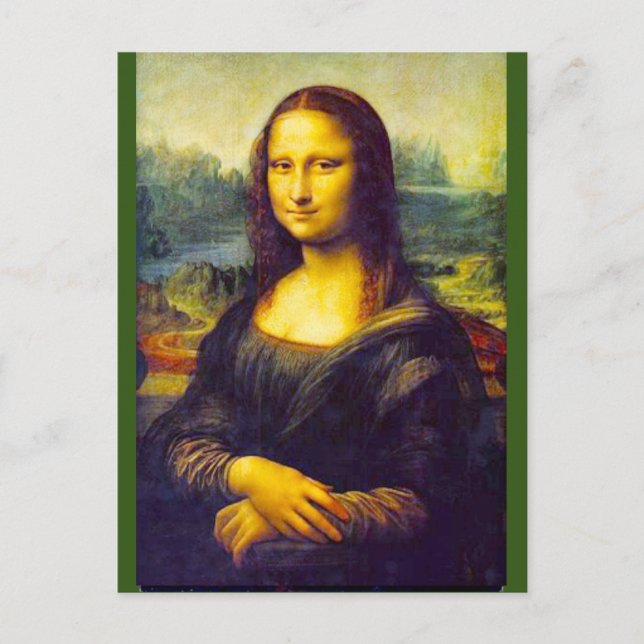 Mona Lisa by Da Vinci, Fine Art, Postkarte (Vorderseite)