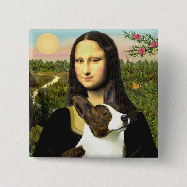 Mona Lisa - Cardigan Welsh Corgi Button (Vorderseite)