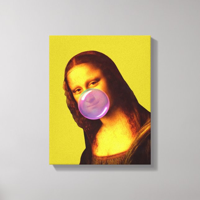 Mona Lisa Chewing gum Bubble Leinwanddruck (Vorderseite)