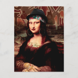 Mona Lisa Chicana Chola Postkarte