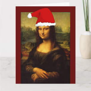 MONA LISA CHRISTMAS GROSSE KARTEN SMILE!